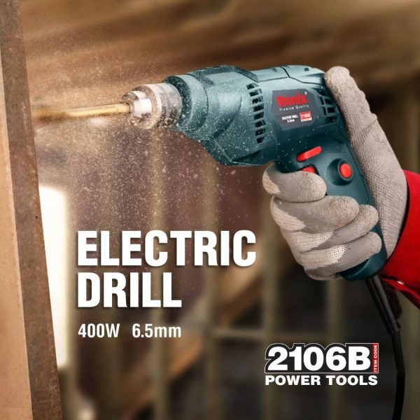 دریل برقی 400 وات 6.5 میلیمتری آچاری رونیکس مدل 2106B (12 ماه گارانتی) - Image 10