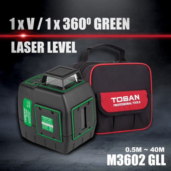 تراز لیزری 360 درجه سبز توسن 40 متری مدل M3602 GLL - Image 7