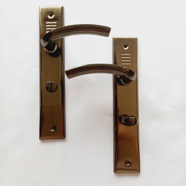 مجموعه کامل دستگیره زیتونی و قفل در چوبی مخصوص سرویس بهداشتی - Image 2