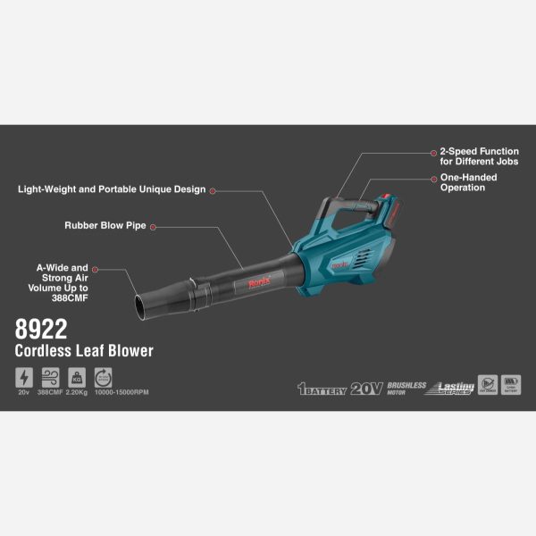 خزان روب شارژی 20 ولت رونیکس مدل 8922 (12 ماه گارانتی) - Image 2