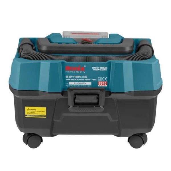 جارو شارژی 15 لیتری 20 ولت رونیکس مدل 8640 (12 ماه گارانتی) - Image 3