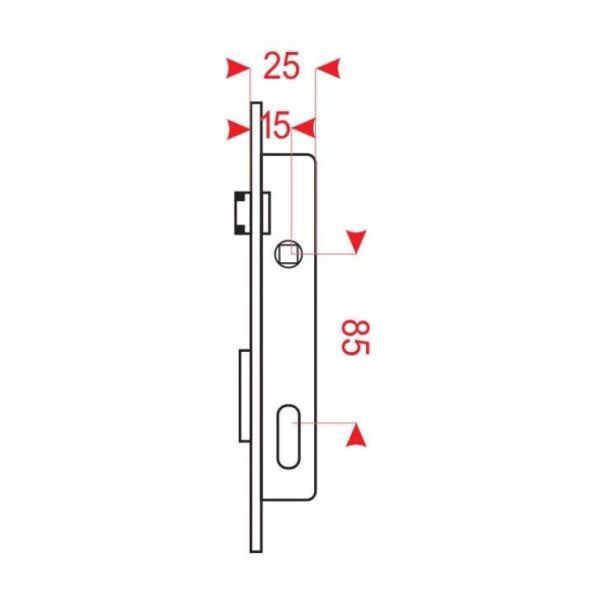 مجموعه کامل دستگیره و قفل و سیلندر قفل در آهنی سوییچی مخصوص درب آهنی - Image 4