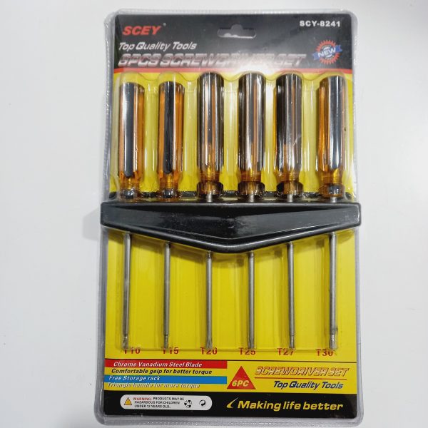 پیچ گوشتی ستاره ای مجموعه 6 عددی اسکی SCEY - Image 2