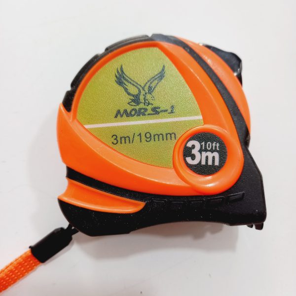 متر 3 متری مورس دارای قابلیت قفل شدن LOCK در دو رنگ سبز و نارنجی - Image 2