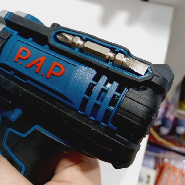 پیچ گوشتی شارژی 12 ولت دو باتری با لوازم پی ای پی PAP مدل CD-1225 (12 ماه گارانتی) - Image 7