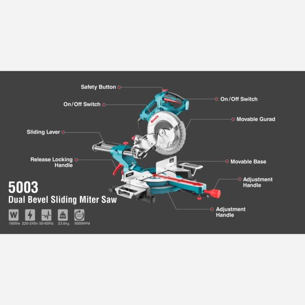 فارسی بر کشویی 255 میلی متر رونیکس مدل 5003 (12 ماه گارانتی) - Image 7