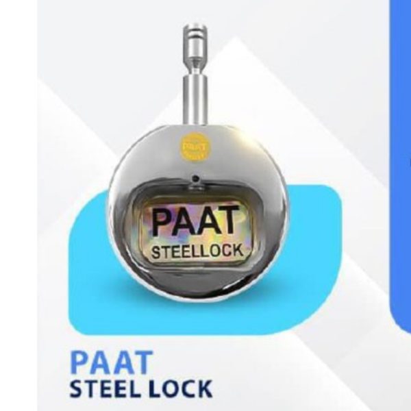 قفل گرد پشت بسته فولادی پات 4 کلیده سایز 80 میل با کارت ضمانت 3 ساله - Image 5