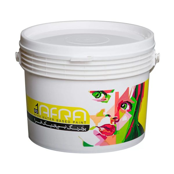 پوشرنگ نیم پلاستیک ممتاز (آلپ) افرا گالن 4 لیتری کد 101 پک 4 عددی (پس کرایه) - Image 2