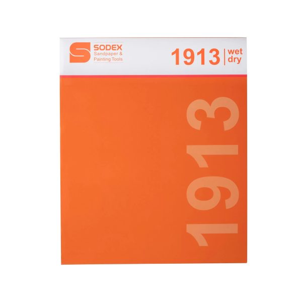 بسته 50 عددی سنباده کاغذی پشت قرمز از گرید 60 تا 400 سودکس جنس عالی مخصوص فلزات - Image 5