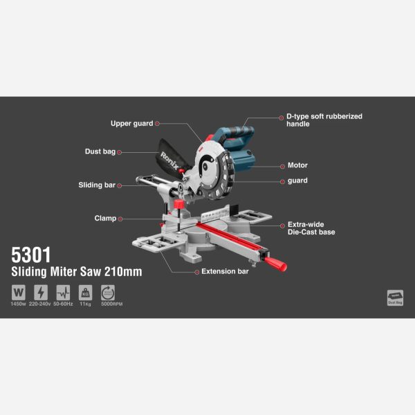 فارسی بر 21 سانت کشویی رونیکس مدل 5301 (12 ماه گارانتی) - Image 13
