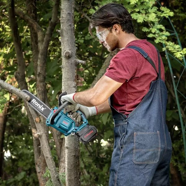 اره زنجیری شارژی 20 ولت 25 سانت براشلس رونیکس مدل 8651 (12 ماه گارانتی) - Image 12