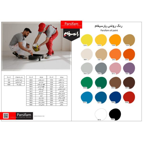 رنگ روغنی قهوه ای سیر (سوخته) یک کیلویی پارسیفام PARSIFAM - Image 3