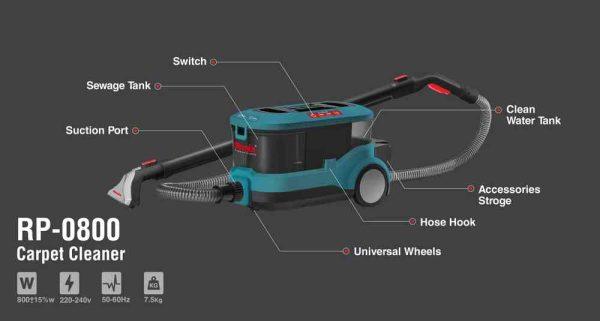 فرش شوی و مبل شوی 800 وات رونیکس مدل RP-0800 (12 ماه گارانتی) - Image 12