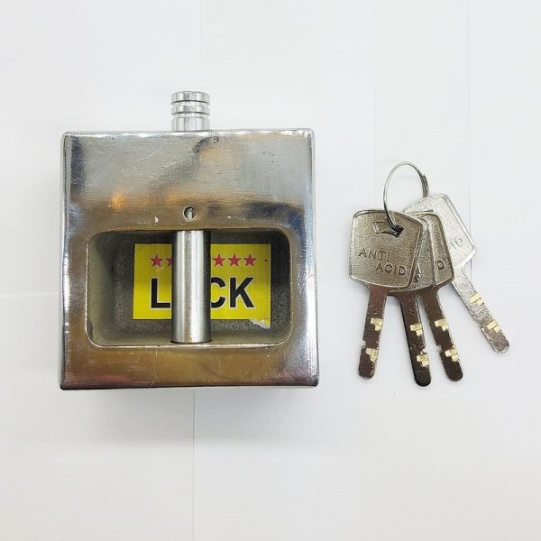 قفل مکعبی پشت بسته فولادی سه قاف با 4 کلید سولکسی و 3 سال ضمانت - Image 4