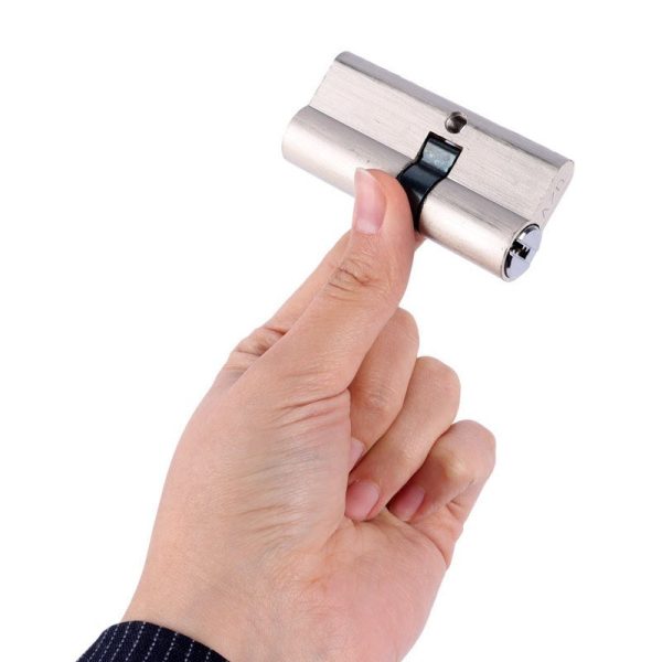 مجموعه کامل دستگیره زیتونی و قفل و سیلندر قفل در چوبی سوییچی مخصوص درب های ورودی - Image 15