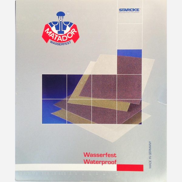 بسته 50 عددی سنباده برگی پشت آبی ماتادور آلمانی مناسب فلزات غیرآهنی، چوب، پلاستیک و دیوار - Image 3