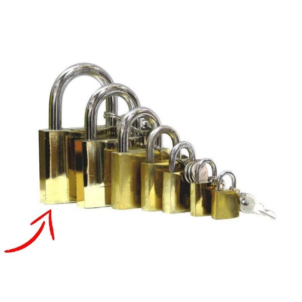 قفل آویز طلایی سایز 75 میلیمتر مدل HT252 - Image 5