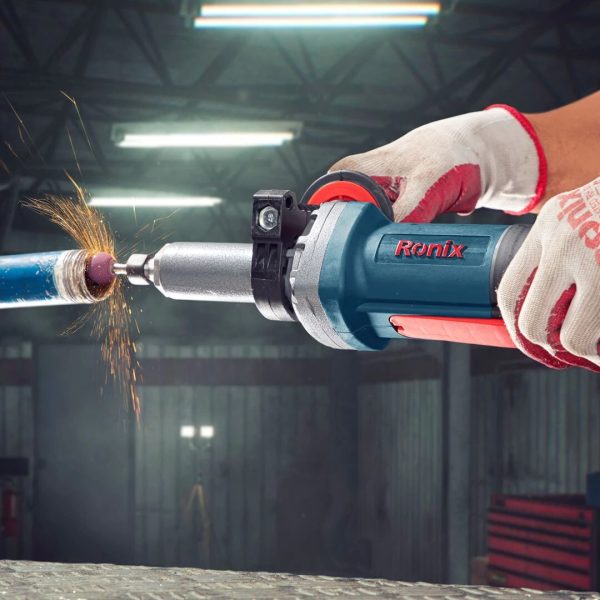 سنگ فرز انگشتی صنعتی گلو بلند 840 وات رونیکس مدل 3303 (12 ماه گارانتی) - Image 9