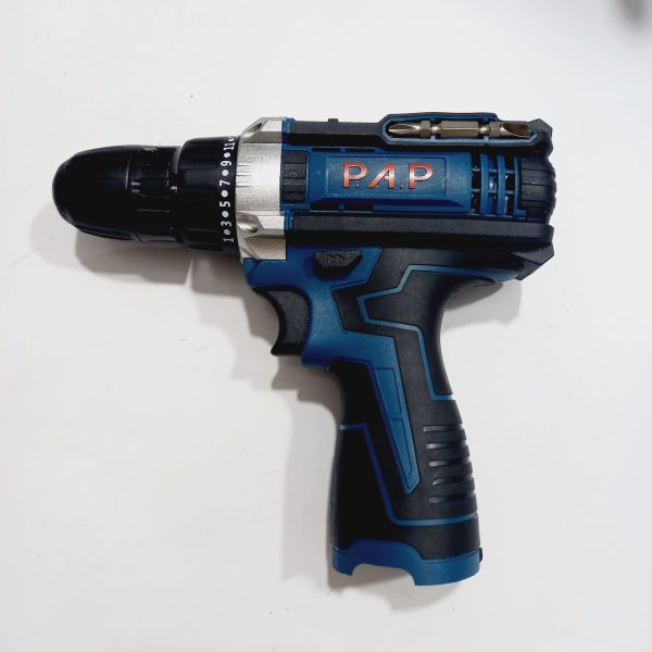 پیچ گوشتی شارژی 12 ولت دو باتری با لوازم پی ای پی PAP مدل CD-1225 (12 ماه گارانتی) - Image 2