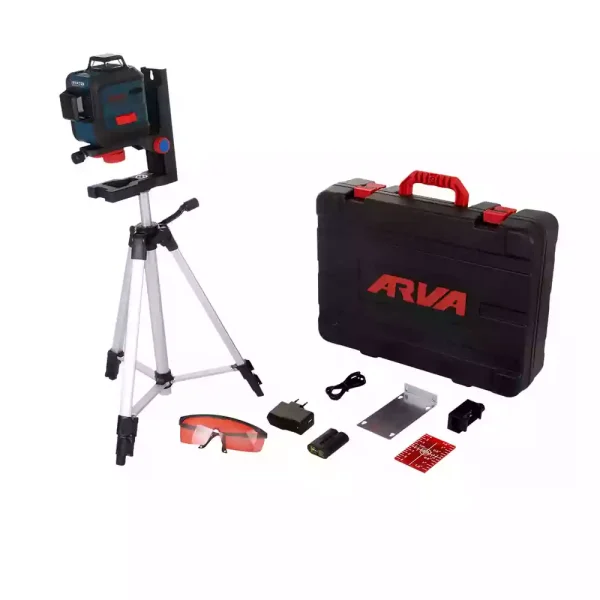 تراز لیزری 360 درجه 3D نور قرمز با سه پایه آروا مدل 4676 - Image 4