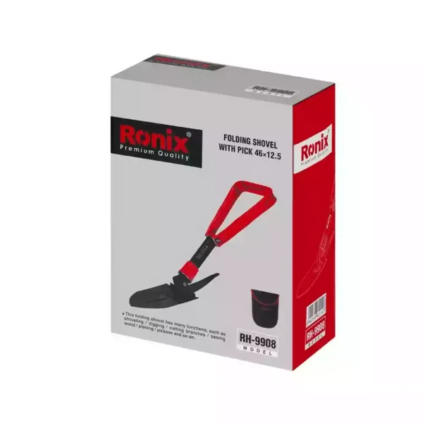 بیلچه چندکاره کمپینگ سایز 12.5*46 سانتیمتری رونیکس مدل RH-9908 - Image 7