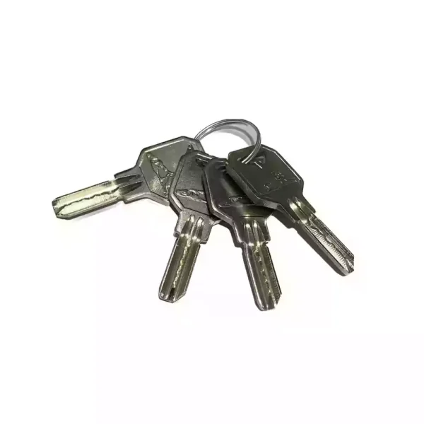 قفل گرد فولادی پشت بسته آریا سایز 80 کلید هلالی - Image 4