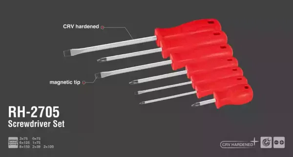 ست 7 عددی پیچ گوشتی دسته پلاستیکی رونیکس مدل RH-2705 - Image 6