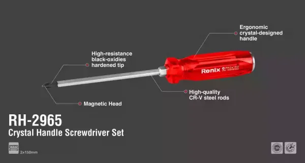پیچ گوشتی ضربه‌خور 6x150 میلی‌متری چهارسو رونیکس مدل RH-2965 - Image 5