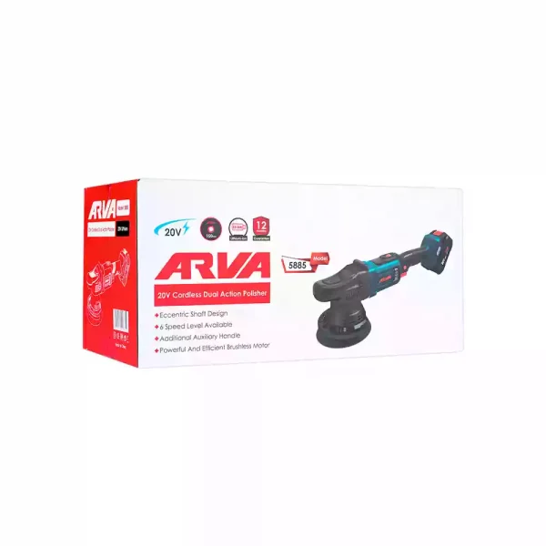 پولیش دوآل اکشن شارژي 20 ولت 2 باتري آروا مدل 5885 (12 ماه گارانتی) - Image 5