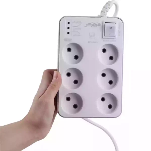 محافظ برق صوتی و تصویری 6 خانه فروزش با کابل 1.8 متری (2 سال گارانتی) - Image 4