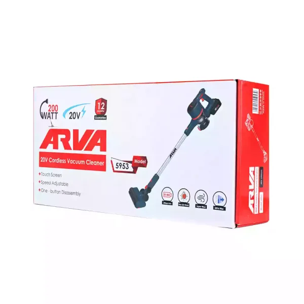 جارو شارژی براشلس دسته‌بلند ۲۰ ولت ۲۰۰ وات آروا مدل 5953 (12 ماه گارانتی) - Image 4