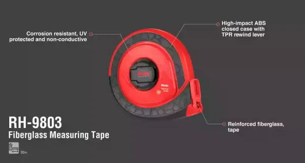 متر فایبرگلاس ۳۰ متری عرض ۱۵ میلی‌متر رونیکس مدل RH-9803 - Image 4