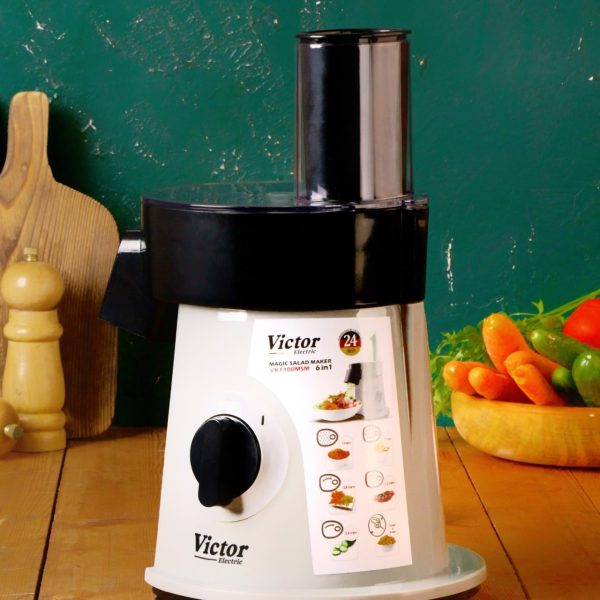 سالاد ساز ویکتور مدل VK-1100MSM اورجینال | سالاد ساز ۶ تیغه قدرتمند ۵۵۰ وات مناسب آشپزی سریع - Image 9