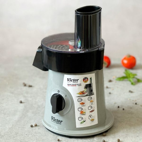 سالاد ساز ویکتور مدل VK-1100MSM اورجینال | سالاد ساز ۶ تیغه قدرتمند ۵۵۰ وات مناسب آشپزی سریع - Image 5