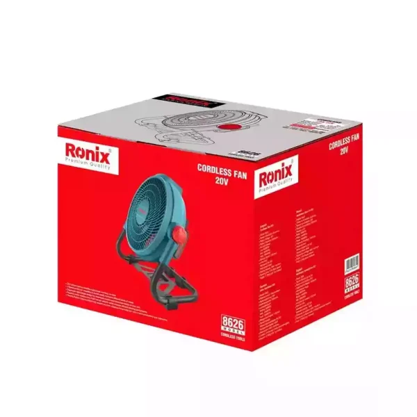 پنکه شارژی 20 ولت رونیکس مدل 8626 (12 ماه گارانتی) - Image 9